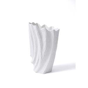 Vase en céramique blanche Licia 24x15x38 cm Design en porcelaine - Product Image 1