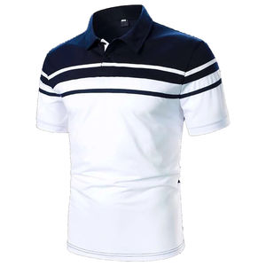 Impression personnalisée tricotée 100% coton pour chemise pour hommes à manches courtes brodée de luxe Pima pour tenue d'été décontractée respirante - Product Image 3