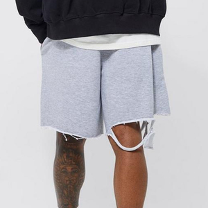 Pantalones cortos de chándal desgastados informales para hombre con logotipo personalizado al por mayor, longitud corta de gran tamaño con impresión digital, servicio OEM - Product Image 3