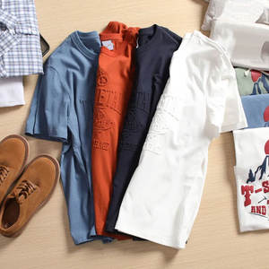 Coton de haute qualité pour hommes T-shirt surdimensionné impression de gaufrage graphique T-shirt pour hommes T-shirt en coton de haute qualité - Product Image 2