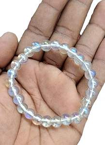 Pulsera de cristal Aura Cuarzo 8mm Cuentas redondas Piedra de cristal Piedra preciosa Joyería de moda Hombres y mujeres Regalo Energía - Product Image 2