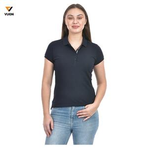 High Quality <b>Women's</b> Short Sport Golf <b>Polo</b> Shirt Custom Logo Silk Screen Printing 100% Cotton <b>Top</b> - Product Image 4
