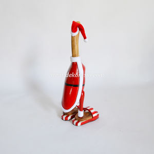 Artisanat décoratif de Noël de canard de père Noël fait à la main pour des cadeaux d'anniversaire ou des décorations de Noël - Product Image 5