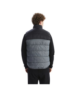 <b>Men's</b> Winter Sleeveless Puffer <b>Jacket</b> with Stand Collar <b>Smart</b> Casual Style Front Logo Solid Pattern Zipper Closure Dyed - Product Image 4