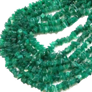 Onyx vert naturel non coupé pépites 6mm à 9mm perles brin 35 pouces fabrication de bijoux perles de pierre - Product Image 1