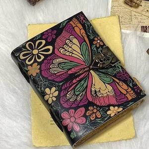 วารสารหนังผีเสื้อไดอารี่วินเทจหนังสือคาถาว่างเปล่าของเงาวารสารหนังแฮนด์เมดของขวัญสำหรับผู้ชายและผู้หญิง - Product Image 2