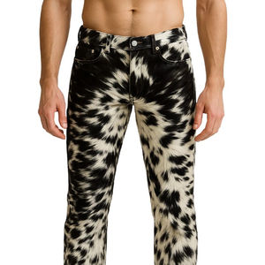 Pantalones Largos de Piel de Vaca de Primera Calidad, Estilo Occidental Informal Unisex, con Logotipo de Marca Personalizado - Product Image 6