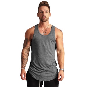 Camisetas sin mangas OEM personalizadas para gimnasio y Fitness para hombre, ropa de talla grande de algodón transpirable, camiseta sin mangas con cuello redondo estilo callejero - Product Image 1