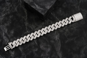 Two Row VVS Lab Grown Cuban Link <b>Chain</b> Bracelet New Design <b>Iced</b> Out Lab Grown Jewelry Diamond Main Stone for Gift From India - Product Image 2