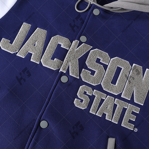 Chaqueta Universitaria para Hombre, Chaqueta de Béisbol con Capucha y Letras de Jackson State, Chaqueta Universitaria con Capucha de Forro Polar - Product Image 3