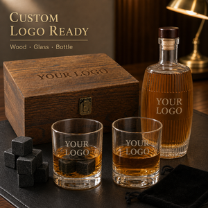 Juego de <span class=keywords><strong>Regalo</strong></span> de Vasos de Whisky SHUNSTONE con Botella de Whisky, <span class=keywords><strong>Dos</strong></span> Piedras y Caja de Madera, Juegos de <span class=keywords><strong>Regalo</strong></span> Corporativos Ejecutivos Personalizados - Product Image 3