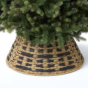 Cesta de paja tejida para soporte de árbol, cafetería, decoración festiva para el hogar, árboles de algas marinas, anillo de cuello, precio bajo - Product Image 1
