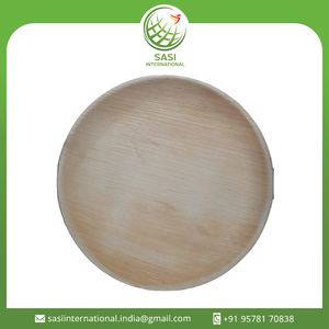 Exportateur indien d'assiettes à dîner jetables en feuille de palmier biodégradables de 18 cm pour les hôtels de restauration de mariages - Product Image 2