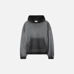 Sweat-shirt à capuche vintage personnalisé en polaire délavée à l'acide avec motif d'impression Design vierge délavé à la pierre disponible - Product Image 2