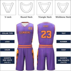 Uniformes de Baloncesto Unisex Personalizados de Alta Calidad 2024, Ropa Deportiva Clásica con Cuello en V, Tallas Grandes, Transpirable y Antibacteriana - Product Image 2
