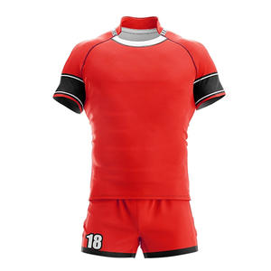 Customized Youth Rugby Uniform Medium Fit Polyester Compression Striped Set with Team Logo Modern Athletic Style - Product Image 5