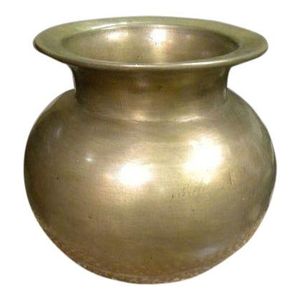 Olla de Agua de Alta Calidad Hecha a Mano Estilo Indio, Lota de Cobre de Primera Calidad con Tapa de Cuero, Utensilio de Cocina, Exhibición de Encimera, Lota Grande - Product Image 3