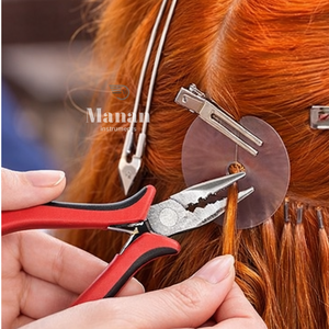 Pinzas para Remover Extensiones de Cabello, Herramienta para Anillos Micro Nano, Diseño de 3 Orificios, Agarre Dentado, Uso Profesional en Salón y DIY - Product Image 5