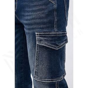 Service OEM Pantalons en jean sur mesure pour hommes Stretch Style unique Jeans Coupe ajustée Droite Business Formelle Casual Pantalons personnalisés - Product Image 5