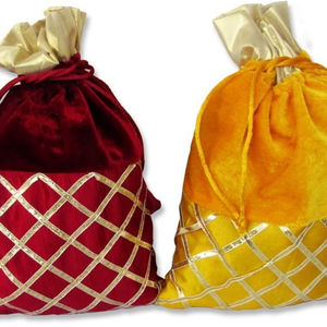 Beautiful <b>Ethnic</b> Embroidered Silk Women's Hand Bag Single Strap Foldable Design for Travel Wedding Customised Brand Rajasthan - Product Image 1