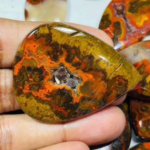 Venta al por mayor de ágata de costura natural, cabujón de piedras preciosas sueltas, suministro a granel para la fabricación de colgantes de joyería - Product Image 2