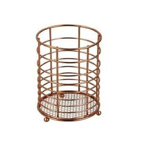 Gran oferta, soporte para cubiertos recubierto de polvo dorado de alambre de Metal, cesta de herramientas de cocina, soporte para utensilios para cubiertos, vajilla - Product Image 5