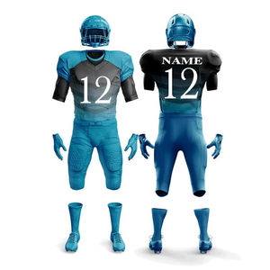 Uniformes de fútbol americano recién llegados Logotipo personalizado en el mejor material Slim Fit con manga corta Técnica impresa - Product Image 2