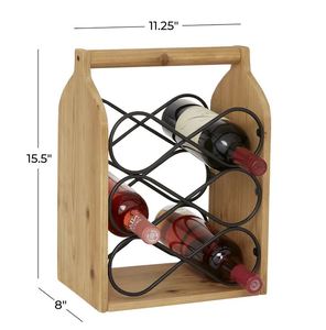 New Arrival 2023 Wine <b>Rack</b> Solid Wood Metal Glass Steel Home & Restaurant Wine Cooler for Wedding Party Decorative <b>Bar</b> Organizer - Product Image 5