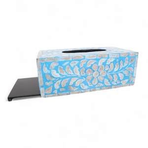 Caja de Pañuelos de Nácar Hecha a Mano al por Mayor, Caja de Pañuelos Decorativa con Incrustaciones de Concha - Product Image 4