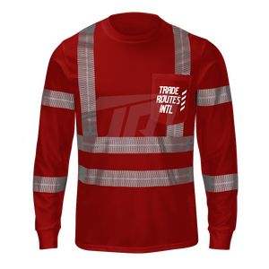 Ensemble de sécurité avec logo personnalisé réfléchissant pris en charge Chemise à col rond boutonnée en polyester en vrac Vêtements de sécurité imperméables - Product Image 2