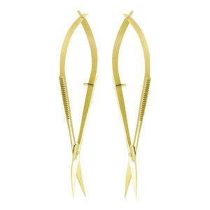 Ensemble de micro ciseaux couleur or poignées russes antidérapantes ciseaux à cils à ressort en acier inoxydable - Product Image 1