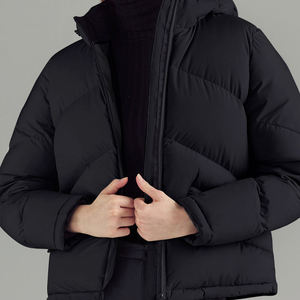 Vêtements d'hiver, veste courte matelassée zippée, veste à bulles pour femmes, veste matelassée chaude isolée pour femmes - Product Image 5