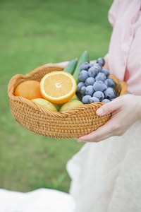Paniers de rangement circulaires en rotin naturel faits à la main, écologiques, modernes, multifonctionnels, paniers à pain, paniers à fruits en osier - Product Image 2