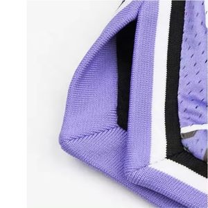 Pantalones Cortos de Baloncesto Personalizados para Hombre, Negros y Morados, Transpirables, Antibacterianos, con Paneles Estampados de Flechas, Bolsillo con Cremallera y Cordón Ajustable, para Gimnasio y Equipo - Product Image 3