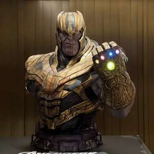Popular 113cm personaje decorativo fibra de vidrio <span class=keywords><strong>Thanos</strong></span> estatua resina busto estatua a la venta en Stock - Product Image 6