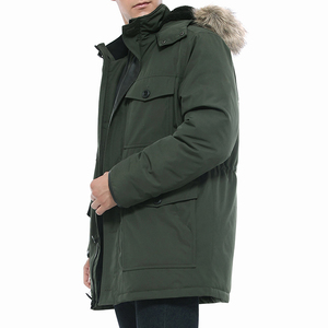 Men's <b>Waterproof</b> Windproof Hooded Autumn <b>Parka</b> <b>Jacket</b> Canvas Stand Collar Outdoor Coat Plus Size - Product Image 3