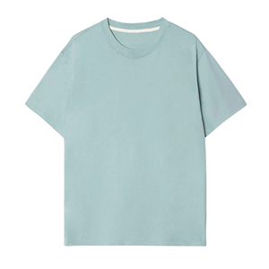 T-shirt décontracté pour homme, grande taille, 100 % coton tricoté, écologique, respirant, 180 g, couleur unie, épaules tombantes, coupe ample, style streetwear - Product Image 1