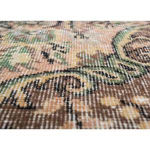 Alfombra de Lana Anudada a Mano Vintage Roja y Naranja Pae-3286, Diseño de Medallón Rectangular Tipo Rompecabezas para Sala de Estar, Pasillo, para Adolescentes - Product Image 3