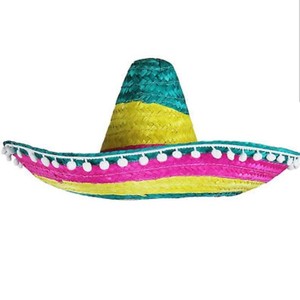 High Quality Large Mexican <b>Sombrero</b> Party <b>Hat</b> Colorful Straw <b>Hat</b> From Vietnamese Factory Stylish Image Design for Travel - Product Image 2