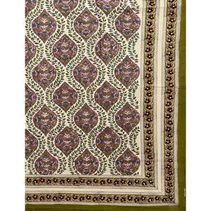 Hand Block Printed King Size 100% Cotton Double Bedsheet Pillow Cover Eco-Friendly Floral <b>Comforter</b> <b>Set</b> for Home 3 Pcs <b>Set</b> - Product Image 2