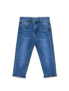 กางเกงยีนส์ทรงตรงลำลองสำหรับเด็ก ผ้าฝ้าย 100% เป็นมิตรต่อสิ่งแวดล้อม ยืดหยุ่นได้ พร้อมตกแต่งตามสั่ง - Product Image 4