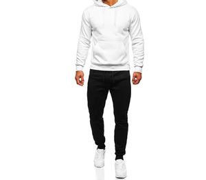 Vente en gros 100% coton haute qualité Streetwear LOGO personnalisé survêtement hommes pantalon avec fermeture éclair ensemble veste - Product Image 6
