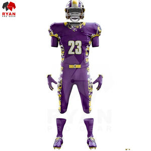 Uniforme de football américain personnalisable avec design imprimé à manches courtes 100% polyester Service de fabrication en usine - Product Image 2