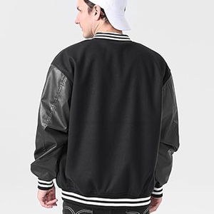 Chaqueta Bomber Personalizada de Alta Calidad, 100% Algodón, Resistente al Agua, al Viento y Ecológica, con Capucha, Estilo Vintage, para Invierno, Color Negro - Product Image 4