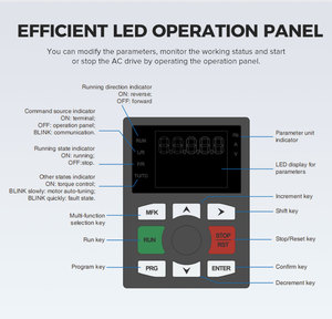 Convertisseur de fréquence de haute qualité 220V 380V 440V monophasé triphasé 22KW 15KW 7.5KW pour ascenseur, porte d'ascenseur, convertisseur XJ200L VFD - Product Image 3