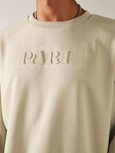 Personnalisé Printemps Tendance Col Rond Hoodies Hommes Urban Chill Tricoté Coupe Décontractée En Relief À Manches Longues Sweat-shirt - Product Image 2