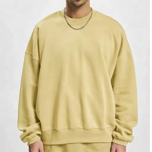 Sweat-shirt en molleton de coton 400 g/m² pour hommes personnalisé sweat-shirt à capuche et sweat-shirts à col rond surdimensionnés pour hommes - Product Image 4