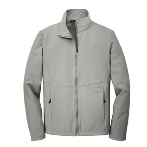 Chaqueta Softshell Nueva para Hombre, Logotipo Personalizado, Cuello Alto, Impermeable, Cortavientos, Forro Polar, Diseño Frontal de Poliéster, Invierno - Product Image 1