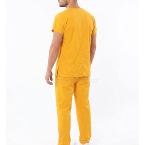 Uniforme d'hôpital pour hommes à quatre poches avec tissu extensible respirant et pantalon de travail à cordon de serrage réglable pour une liberté de mouvement facile - Product Image 6