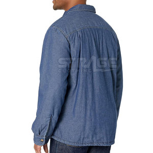 Chemise en jean pour homme, coupe décontractée, de haute qualité, avec tissu 100% coton respirant, construction durable et style décontracté - Product Image 2